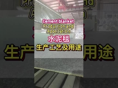 Producción y aplicación de mantas de cemento