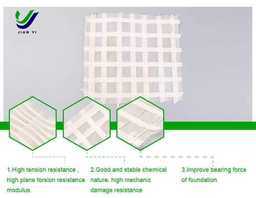 Protección ecológica Red geográfica de fibra de vidrio 30-80 kN/m para la conservación del agua