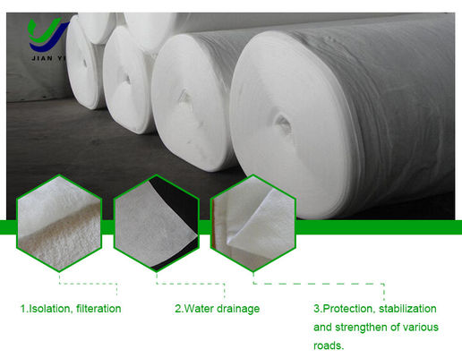 Tejido de filtro de geotextil de drenaje de 8-10 kN/m para el mantenimiento de carreteras