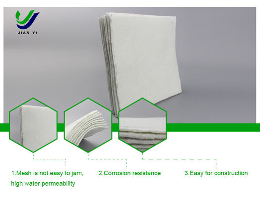 Geotextil de fibra corta de 80% de resistencia a los rayos UV para cubiertas de vertederos