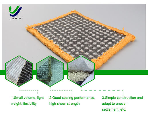 Liner de arcilla de geotextil de bentonita personalizado Resistente a sustancias químicas no tóxicas