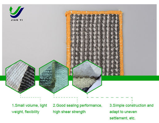 Liner de arcilla geosintética de bentonita impermeable 4000 g/m2 para el tratamiento de aguas residuales