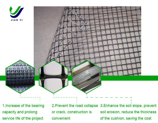 Antienvejecimiento Biasales de plástico Geogrid para el paisajismo del suelo y el medio ambiente verde