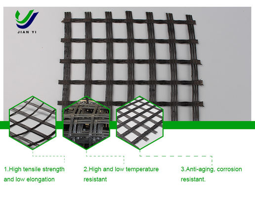 Antienvejecimiento Geogrids de fibra de vidrio para el asfalto Subgrado de pavimento de cemento reforzado
