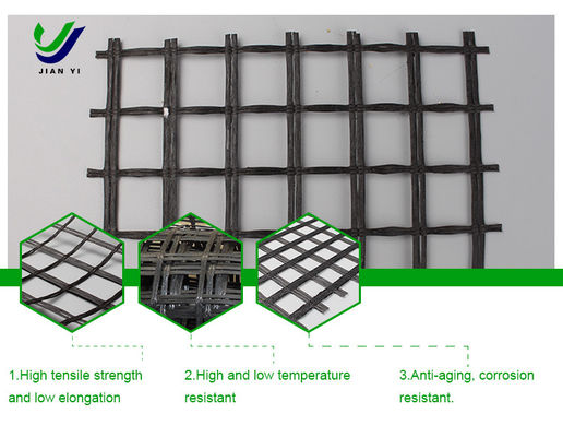 Refuerzo de asfalto de fibra de vidrio Geogrid para protección de pendientes