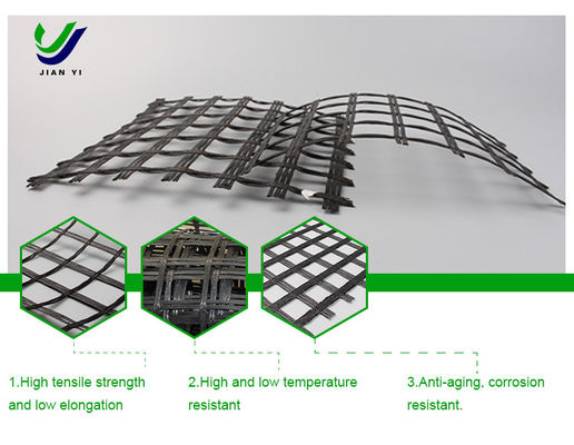 Geogrid de fibra de vidrio antienvejecimiento para la mejora de la pista del aeropuerto