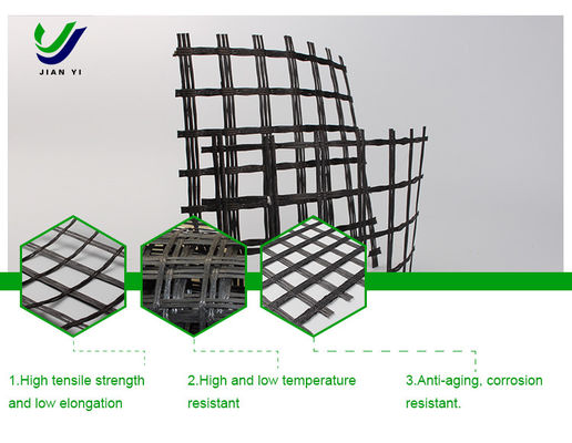 Redes geográficas de asfalto de fibra de vidrio resistente a la corrosión 12~50 mm × mm
