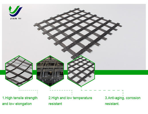 Geogrid de fibra de vidrio para aliviar las grietas de reflexión en el pavimento de asfalto semi rígido