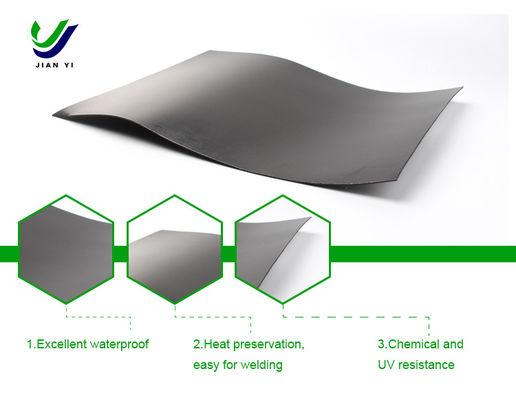 Geomembrana impermeable de HDPE lisa para vertederos y aguas residuales