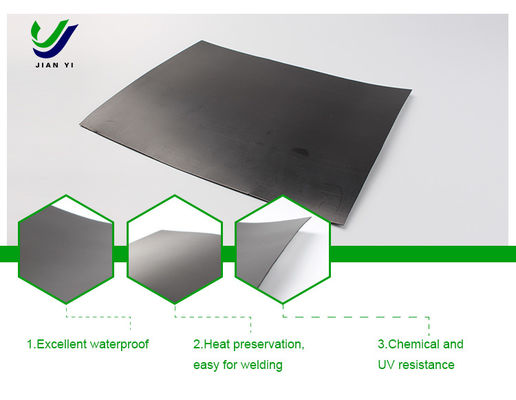 Geomembrana de HDPE de 1.5 mm para aplicaciones de sellado de vertederos con polietileno de alta densidad