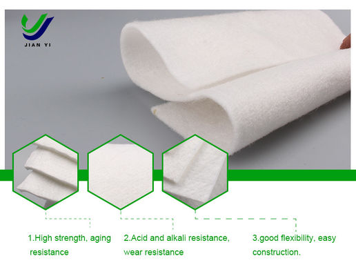 Geotextil de fibra larga resistente a la corrosión y resistente a ácidos y álcalis
