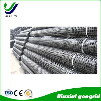 Protección de pendientes y construcción de carreteras Geogrid de plástico biaxial para grandes aeropuertos y estacionamientos