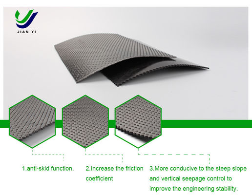 Geomembrana de HDPE de impermeabilidad ultrabaja y alto coeficiente de fricción para ingeniería estable