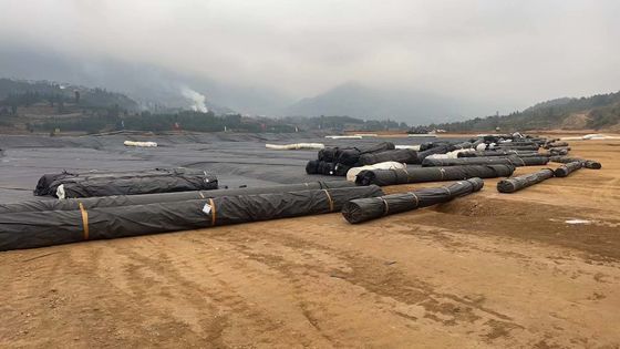 Excelente resistencia química Geomembrana lisa de HDPE para el manejo de residuos