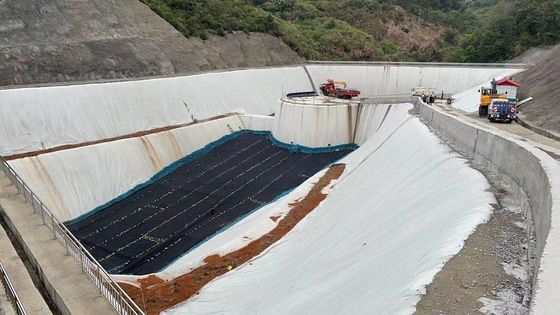 Geotextil no tejido de filamentos largos para residuos de limpieza de gases de combustión proyectos de vertederos 100-800 g/m2