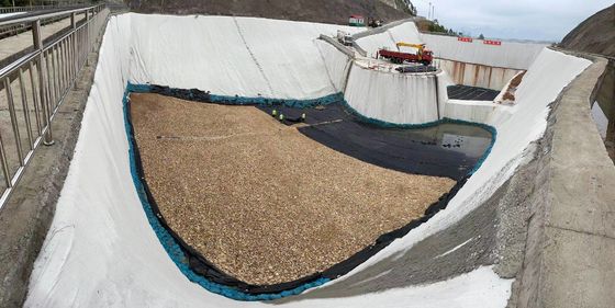 Geotextil de fibra de grapa estándar ASTM con alta permeabilidad al agua y excelente resistencia a las perforaciones para proyectos ambientales