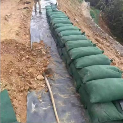 80mm x 50mm EcoBag Geotextile Slope Protection System Longitudinal and Transverse Breaking Strength 4.5KNM Sustainable Vegetated Retaining Walls Enhancing Erosion Control and Landscaping
