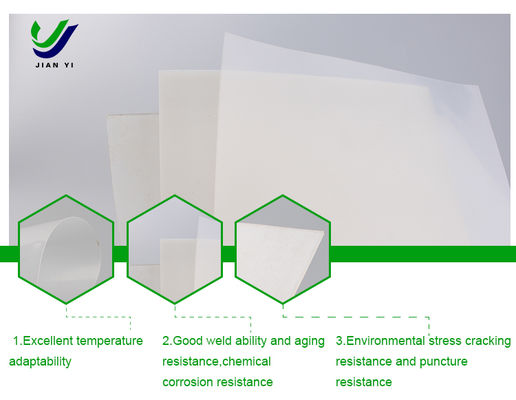 Revestimiento de geomembrana lisa de HDPE con un 700% de alargamiento, resistencia a las perforaciones de 480 N y rodillos extraanchos de 9 m para la estabilidad costera