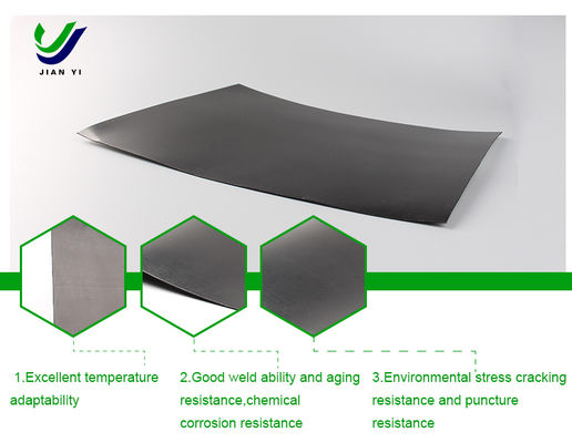 Geomembrana lisa de HDPE resistente a los químicos ideal para entornos complejos