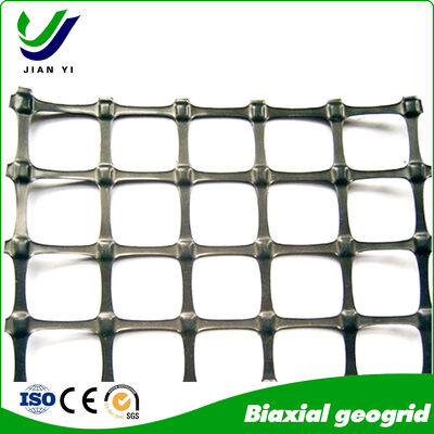 Geogrid de plástico biaxial con refuerzo bidireccional, resistencia a los rayos UV y gran capacidad de carga para ingeniería de cimentaciones