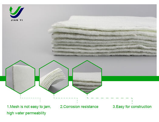 300g PP Short Fiber Geotextile for Slope Protection with Excellent Water Retention