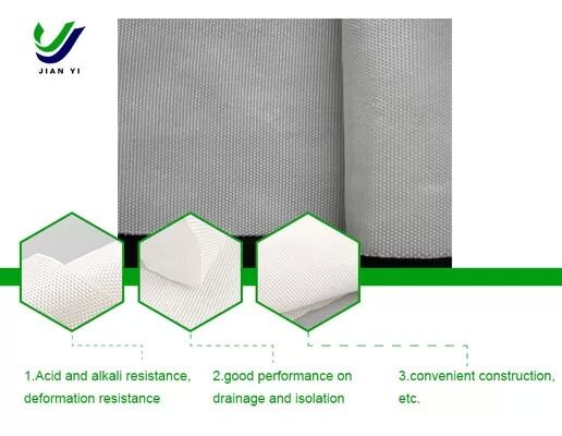 Geotextil de drenaje resistente a la corrosión y a la intemperie, tejido filtrante personalizado para filtración de ingeniería