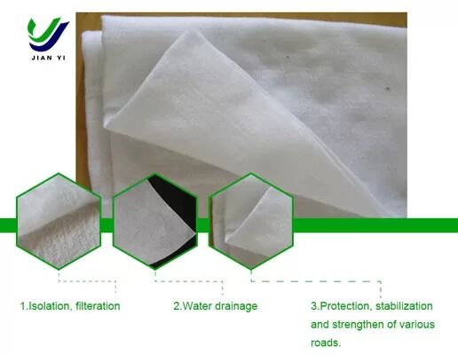 Geotextil de drenaje resistente a la corrosión y a la intemperie, tejido filtrante personalizado para filtración de ingeniería