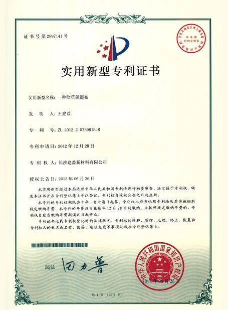 China Changsha Jian-Yi New Material Co., Ltd. certificaciones